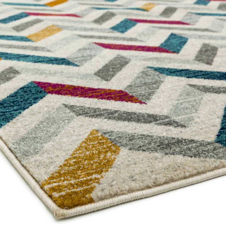 Rug Colt geometric beige grey blue yellow red 20