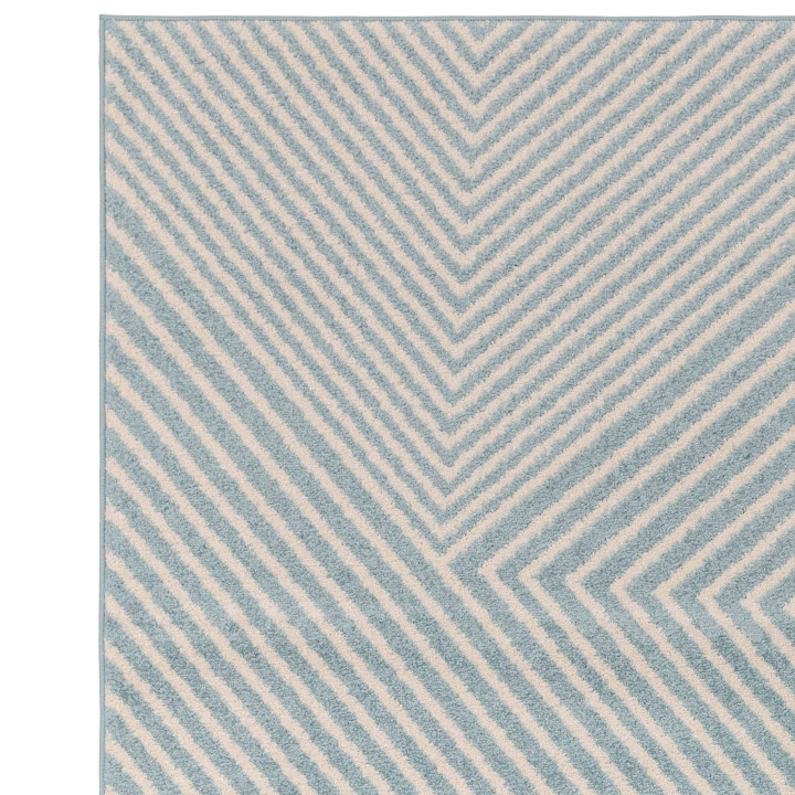 Rug Muse geometric light blue light beige 120x17