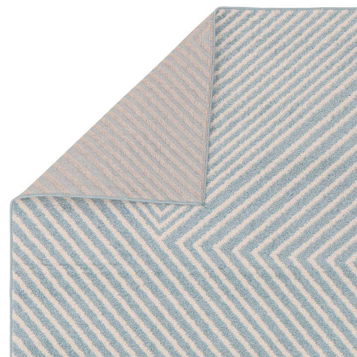 Tappeto Muse geometrico blu chiaro e beige chiar