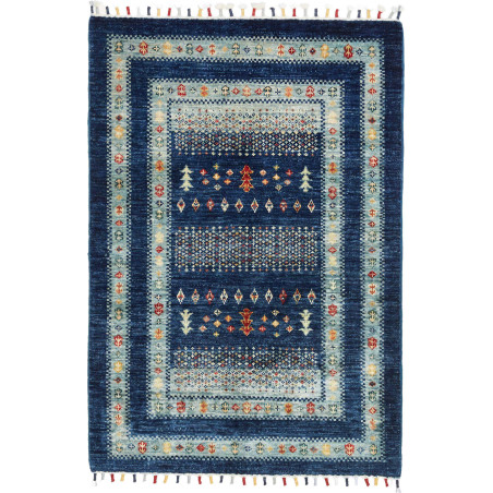 Tappeto Originale Siva Pakistan 82x118 Blu Prof