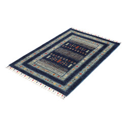 Tappeto Originale Siva Pakistan 82x118 Blu Prof