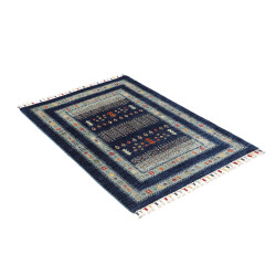Tappeto Originale Siva Pakistan 82x118 Blu Prof