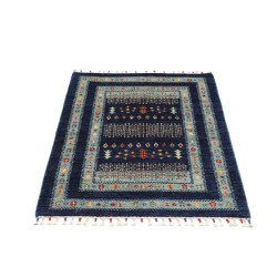 Tappeto Originale Siva Pakistan 82x118 Blu Prof