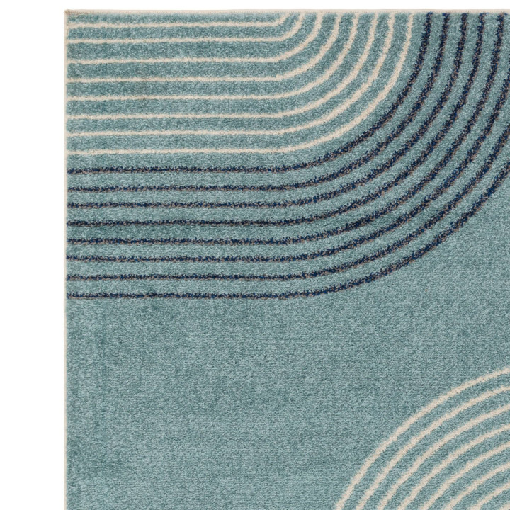 Rug Muse geometric blue yellow beige dark blue 2