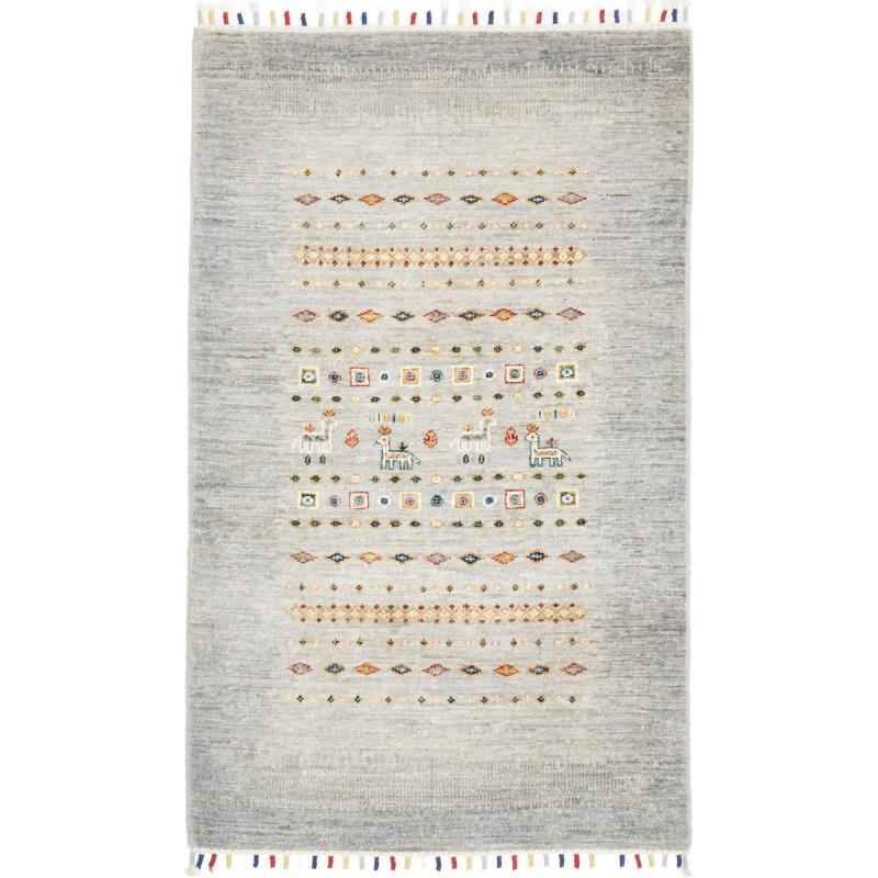 Tappeto Originale Siva Pakistan 78x127 Grigio A