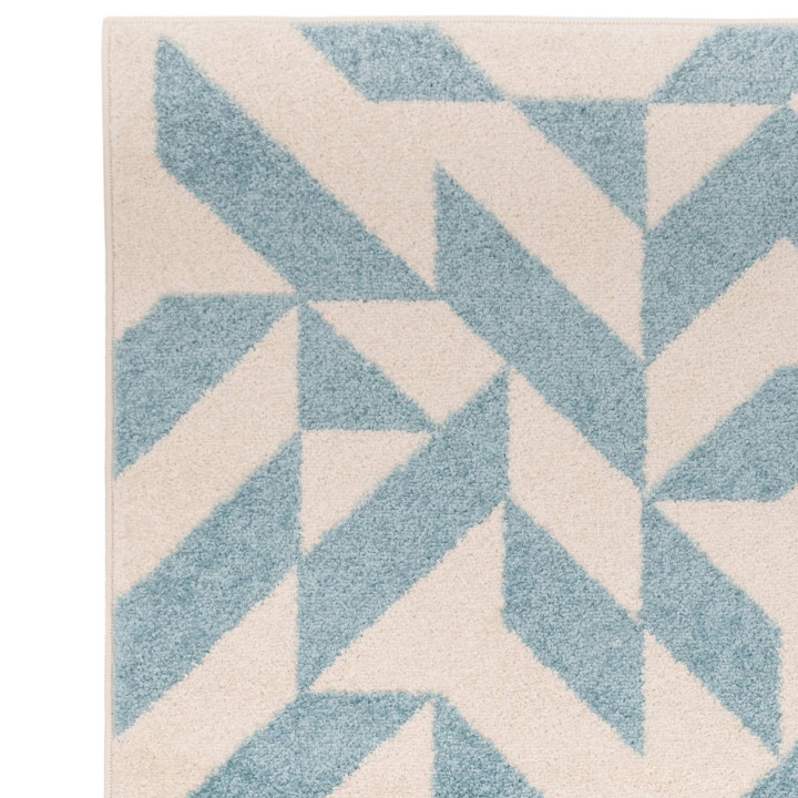 Rug Muse geometric light blue light beige 120x17