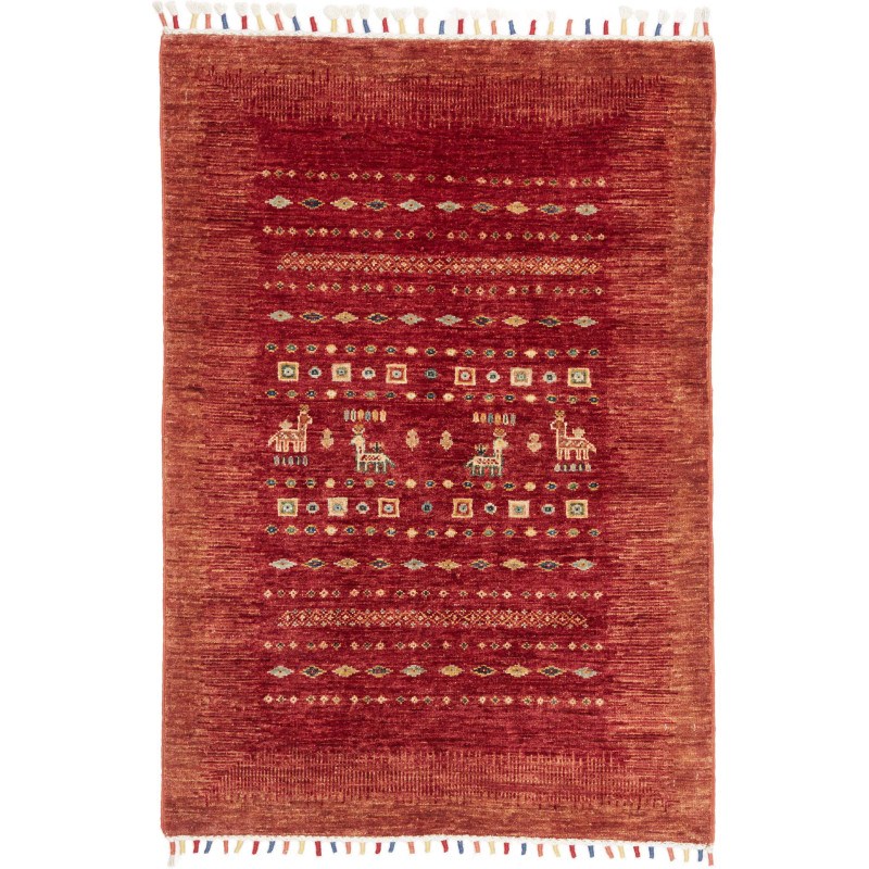 Tappeto Originale Siva Pakistan 86x122 Rosso Be