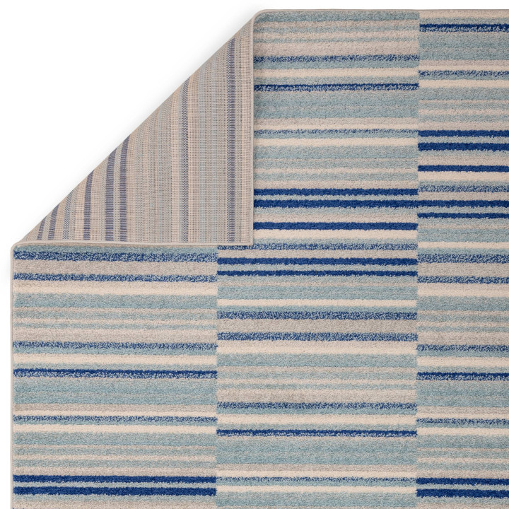 Tappeto Muse geometrico blu e azzurro corsia 66x