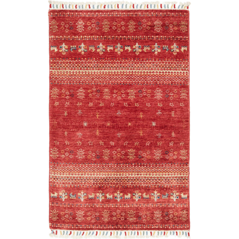 Tappeto Originale Siva Pakistan 79x124 Rosso Te