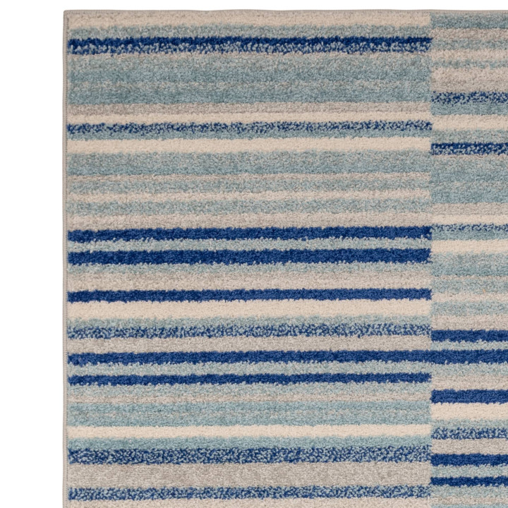 Tappeto Muse geometrico blu e azzurro 80x150 cm