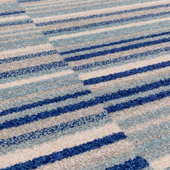 Tappeto Muse geometrico blu e azzurro 120x170 cm