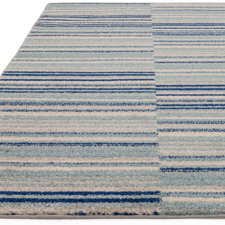 Tappeto Muse geometrico blu e azzurro 160x230 cm