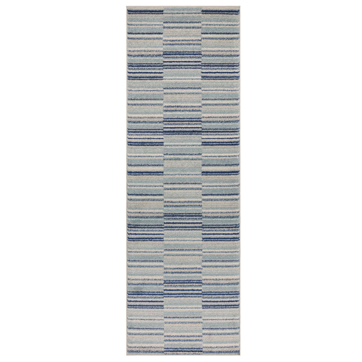 Rug Muse geometric blue light blue white grey 16