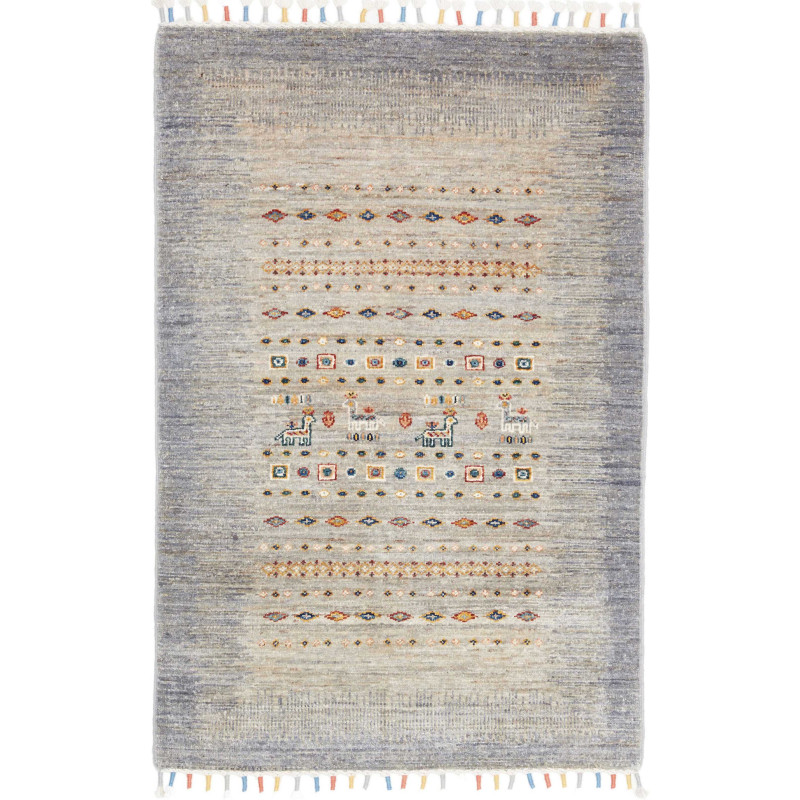 Tappeto Originale Siva Pakistan 79x117 Grigio B