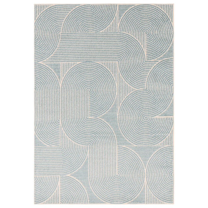 Rug Muse geometric light blue beige 120x170 cm
