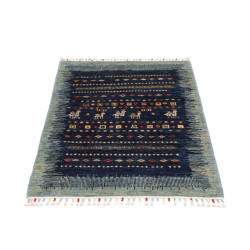 Tappeto Originale Siva Pakistan 83x120 Blu Azzu
