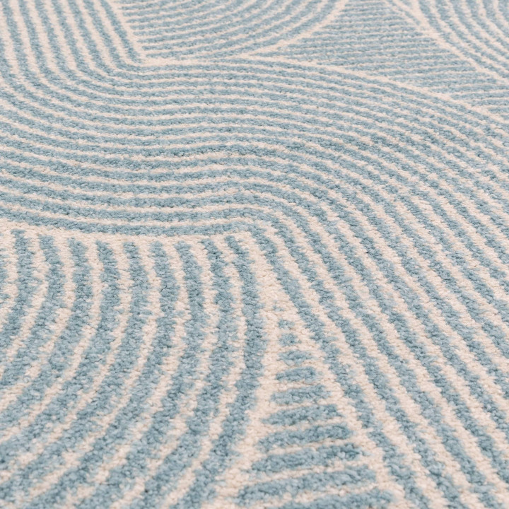 Rug Muse geometric light blue beige 160x230 cm
