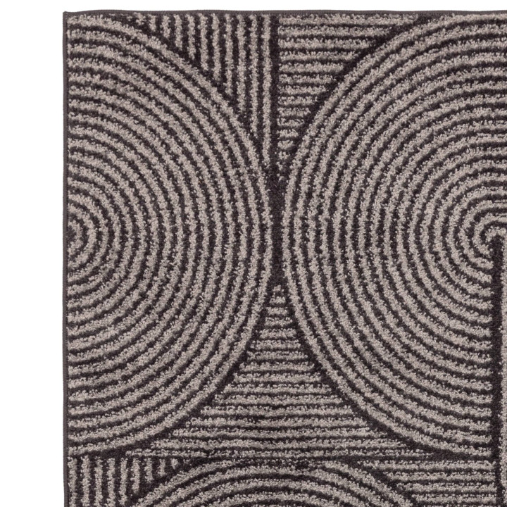 Tappeto Muse geometrico grigio scuro e nero 80x1