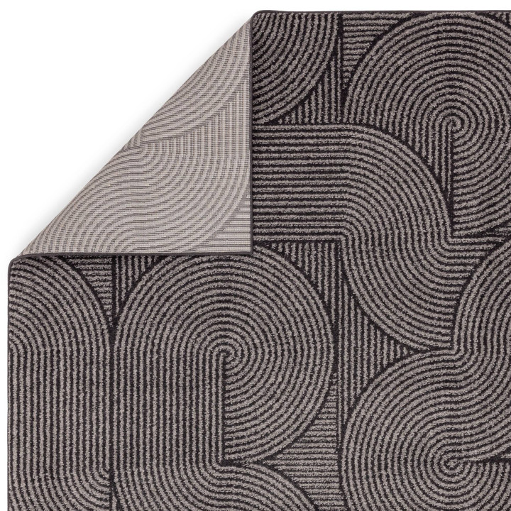 Rug Muse geometric dark grey light grey 160x230