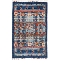 Tappeto Originale Siva Pakistan 81x125 Blu Ross