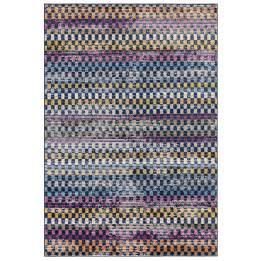 Rug Muse geometric blue yellow pink white grey 2