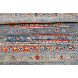 Tappeto Originale Siva Pakistan 81x129 Blu Grig