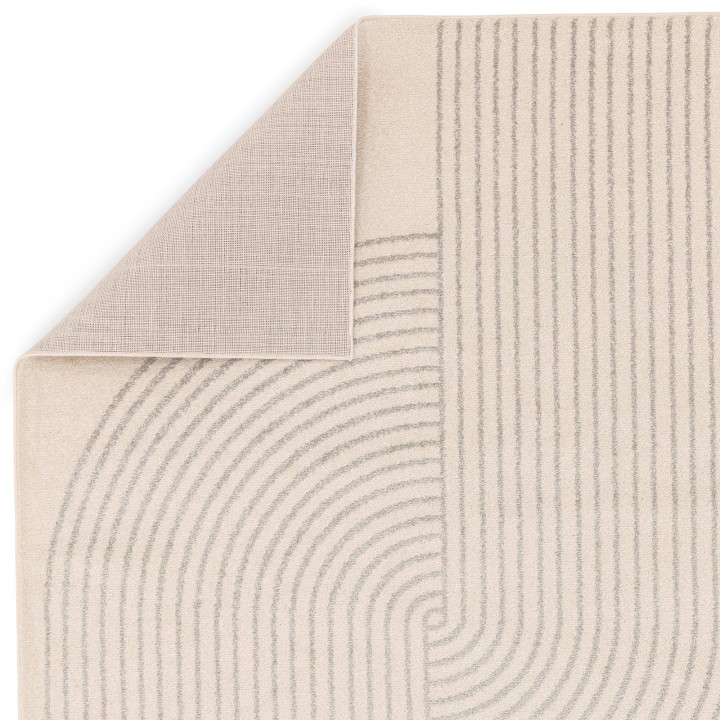 Rug Muse geometric beige light grey 80x150 cm
