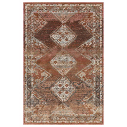 Rug Zola stylized brick rust terracotta light be