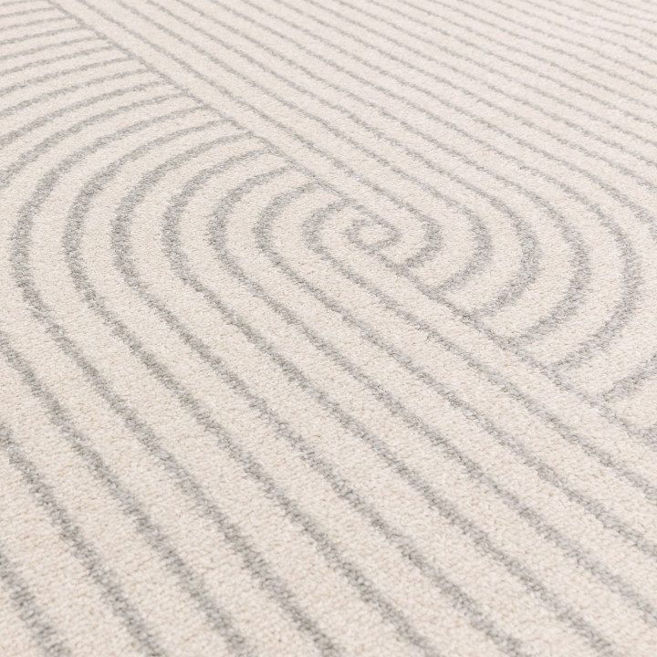 Rug Muse geometric beige light grey 80x150 cm