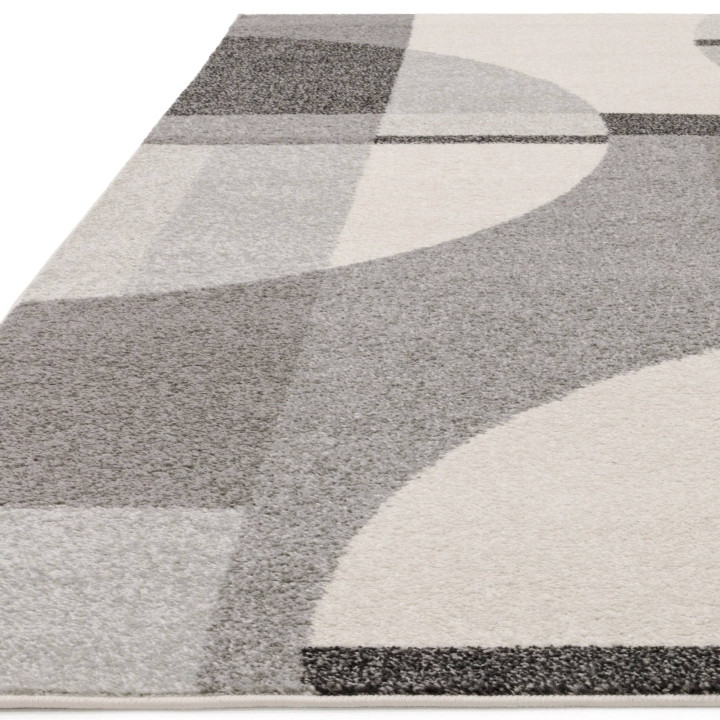 Rug Muse geometric light grey dark grey off-whit