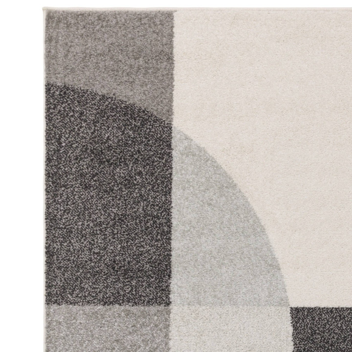 Rug Muse geometric light grey dark grey off-whit