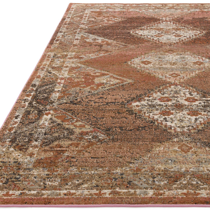 Rug Zola stylized brick rust terracotta light be