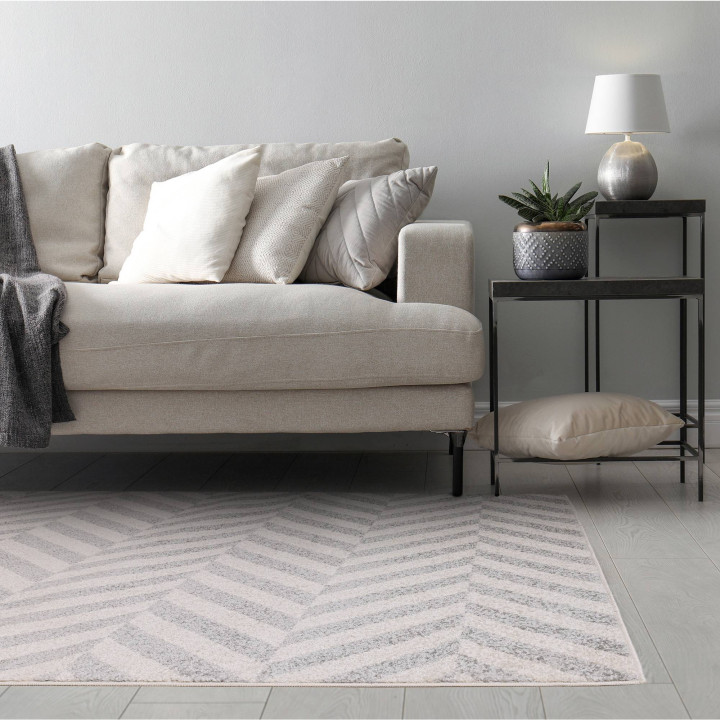 Tappeto Muse geometrico grigio e beige 120x170 c