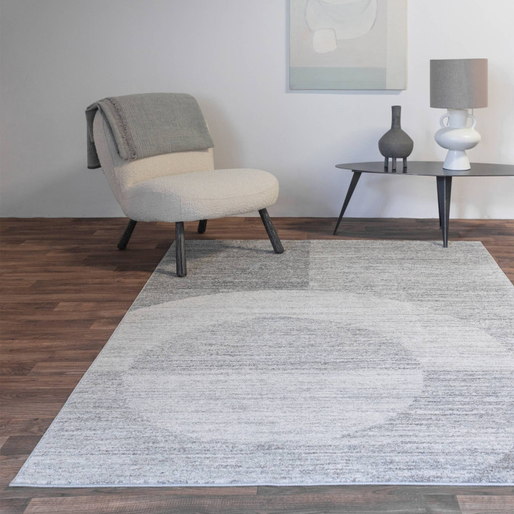 Tappeto Muse geometrico grigio chiaro e grigio s