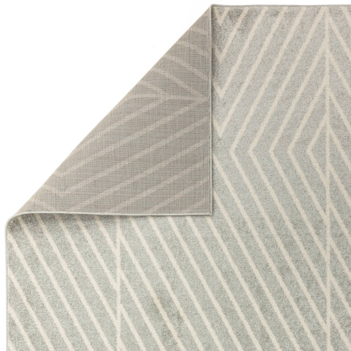 Tappeto Muse geometrico grigio chiaro e bianco c