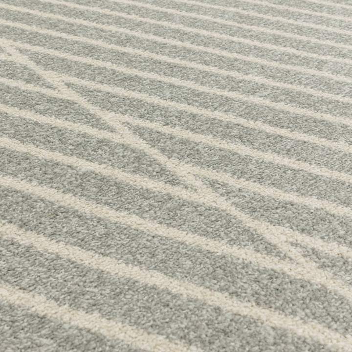 Tappeto Muse geometrico grigio chiaro e bianco c