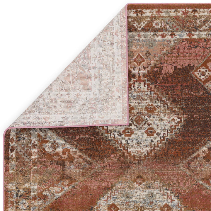 Tappeto Zola stilizzato mattone e ruggine 195x29
