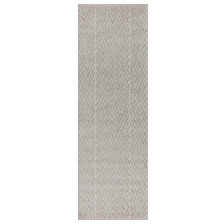 Rug Muse geometric light grey white 120x170 cm