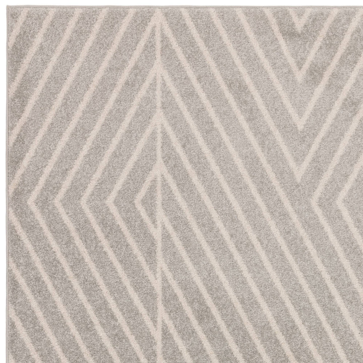 Tappeto Muse geometrico grigio e bianco 160x230