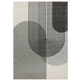 Rug Muse geometric grey light grey dark grey off