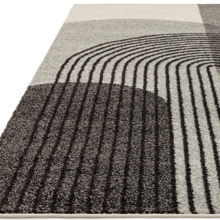 Rug Muse geometric grey light grey dark grey off