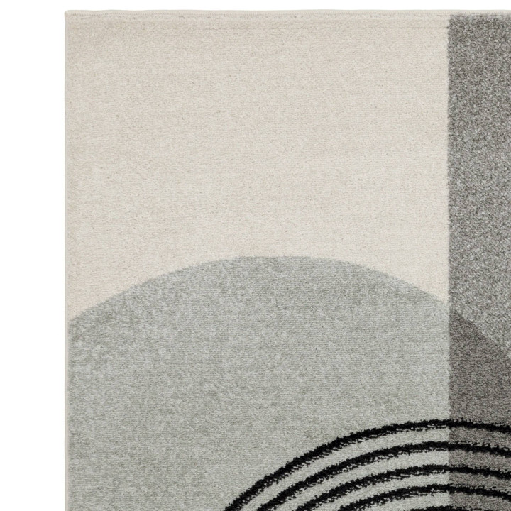 Rug Muse geometric grey light grey dark grey off