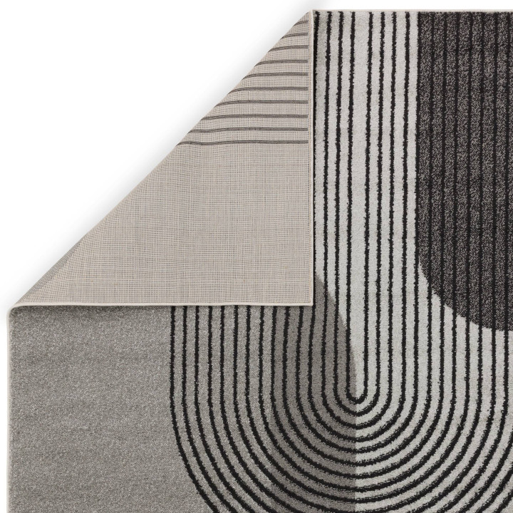 Rug Muse geometric grey light grey dark grey off