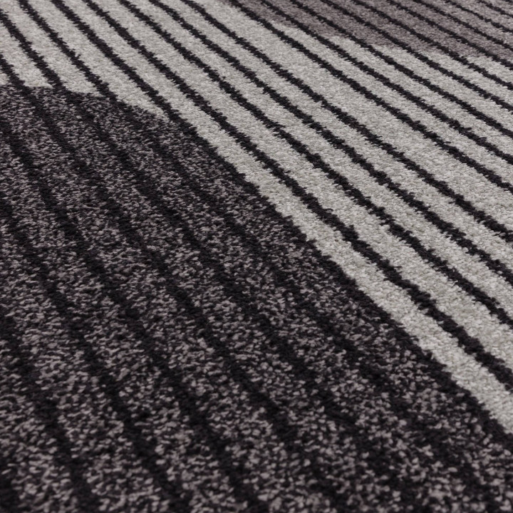 Rug Muse geometric grey light grey dark grey off