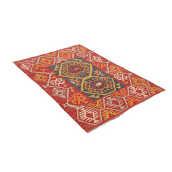 Hand Made Rug Kilim Afghanistan 101x150 Red Blu