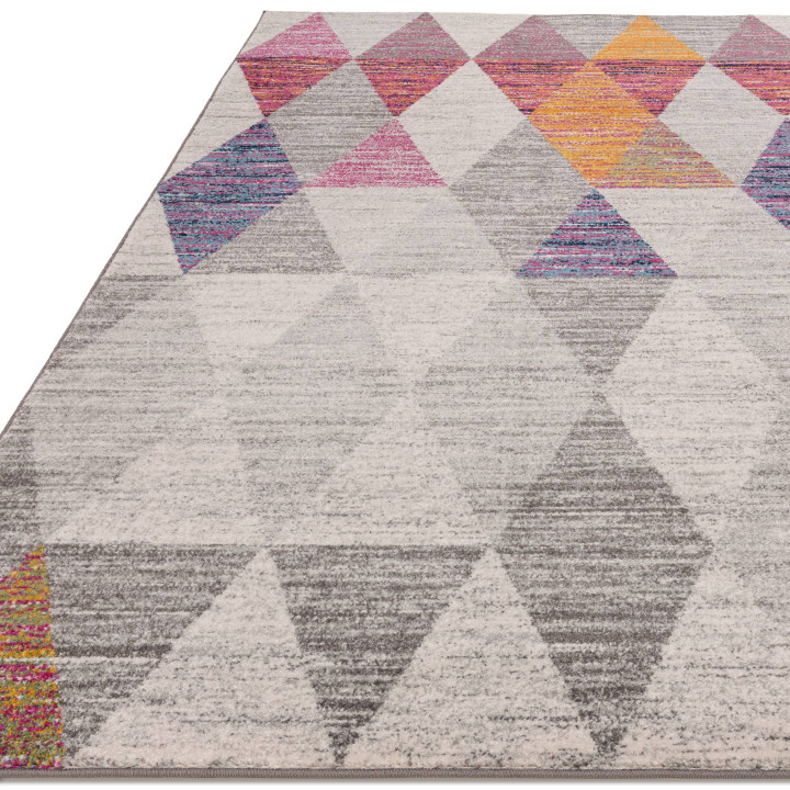 Tappeto Muse geometrico grigio chiaro e grigio s