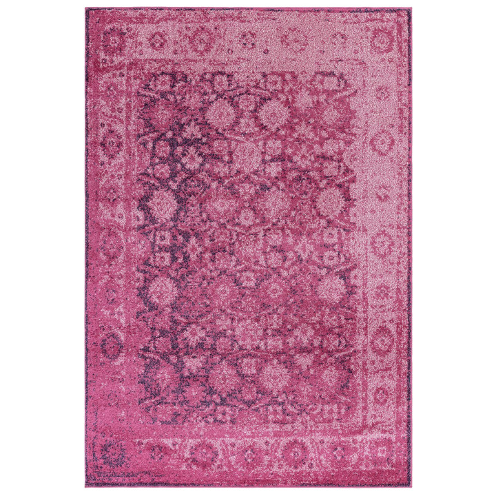 Tappeto Muse stilizzato rosa scuro e viola scuro