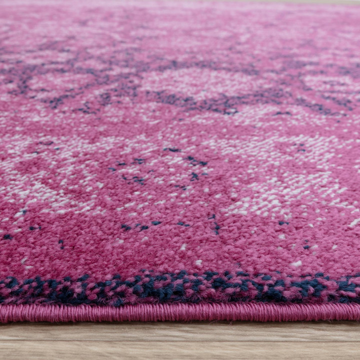 Tappeto Muse stilizzato rosa scuro e rosa chiaro