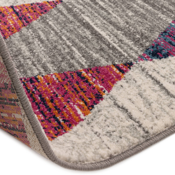 Tappeto Muse geometrico grigio e beige 160x230 c