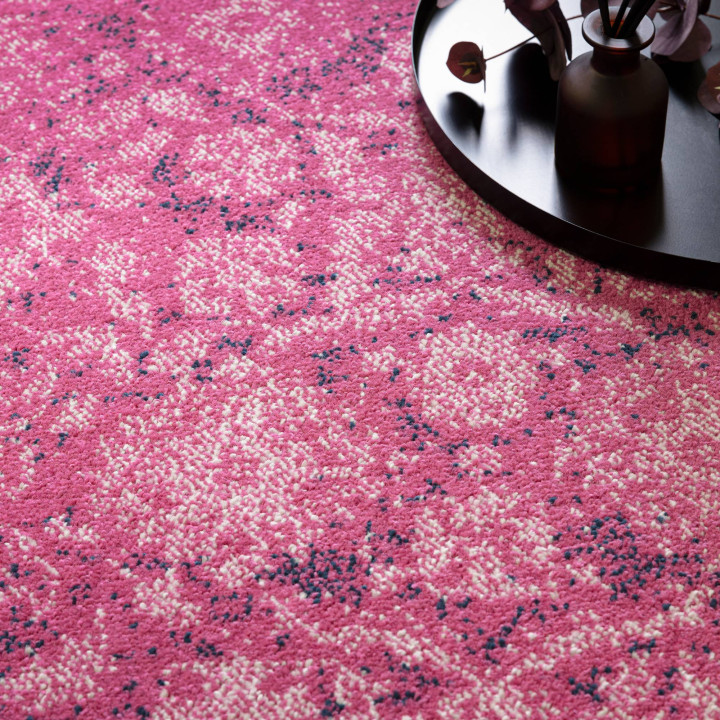 Tappeto Muse stilizzato rosa e viola scuro 200x2